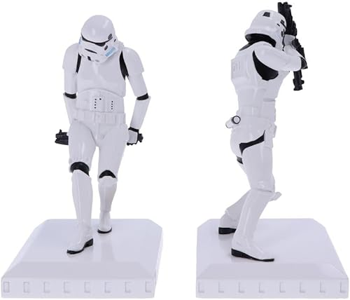 Miniatura 3 de Nemesis Now Figuritas de sujetalibros originales de Stormtrooper con licencia oficial, 7.3in, color blanco