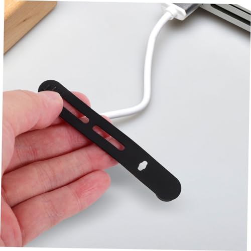 40pcs Organizadores de cables con abrazaderas de silicona para bajo escritorio miniatura 3