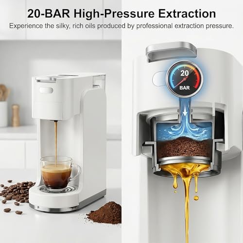 20-Bar 4-in-1 Espresso Coffee Maker