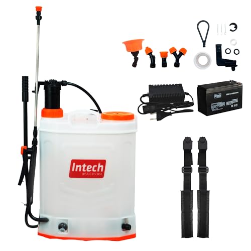 Pulverizador 20l Costal Bateria Elétrico e Manual GPM2000 Intech Machine, Laranja