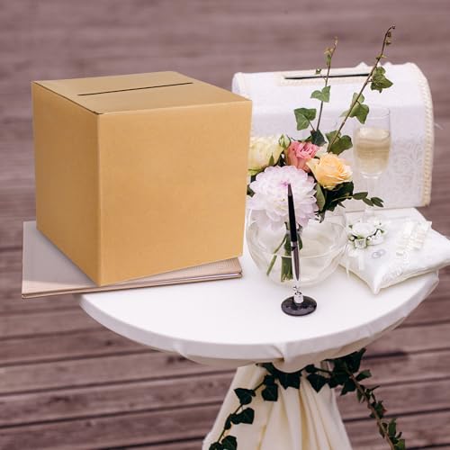 image for Hxezoc Kraft Card Box Wedding Favors Gift Card Boxes Post Box Cardboar