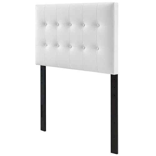 Furnifact Vinyl Twin Headboard Upholstered Design, Durable Construction, Stylish Bedroom Accent, Easy to Install, Comfortable Support for Twin Beds