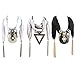 Redriver Women Fashion Bohemian Ethnic Jewelry Tassel Water Drop Pendant Scarf Necklace (White)
