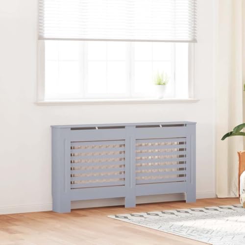 Mueble tapa de calefacción con estante para adornos en salón 3