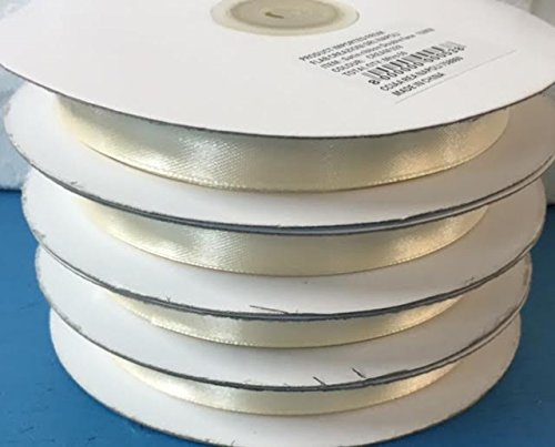 Nastro Doppio Raso Crema 15 mm x 50 mt