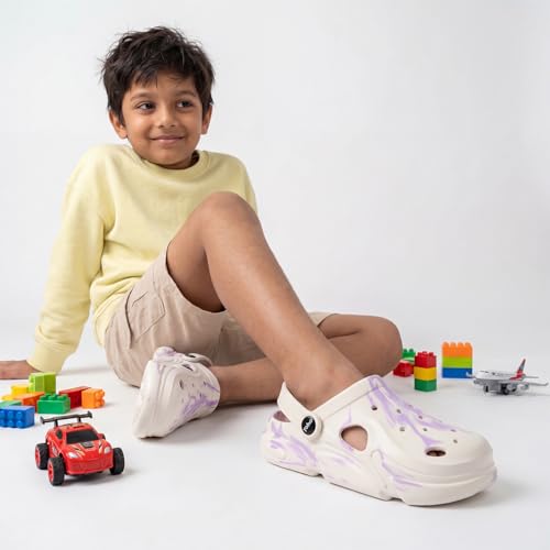 Image of YOHO Splash Multi Color Clogs for Kids, Boys & Girls | Waterproof Monsoon Footwear & Rainy Sandals | Adjustable Strap