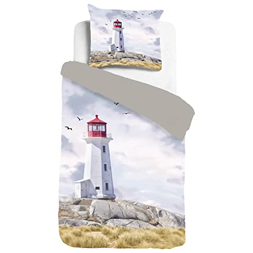 ESPiCO Bettgarnitur Sleep and Dream Leuchtturm Felsenstrand Vögel Urlaub...