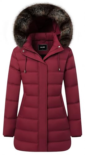 TYBBNY Women's Winter Coat Waterproof Long Puffer Jacket with Detachable Hood-Thermal Insulated Parka, Fleece Lined for Extreme Cold, Daily Commute & Outdoor