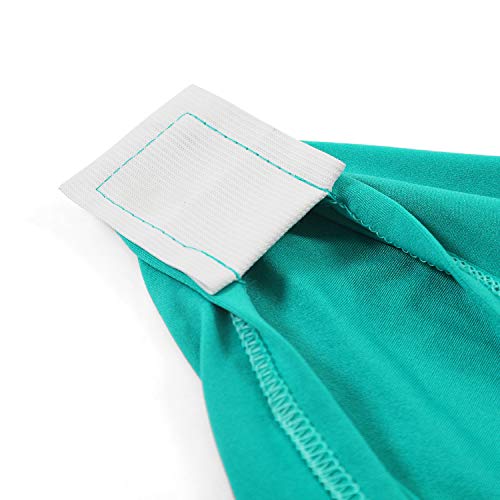 Image of Peomeise 6FT Spandex Table Cover Rectangular Stretch Spandex Tablecloth (Turquoise,6FT)