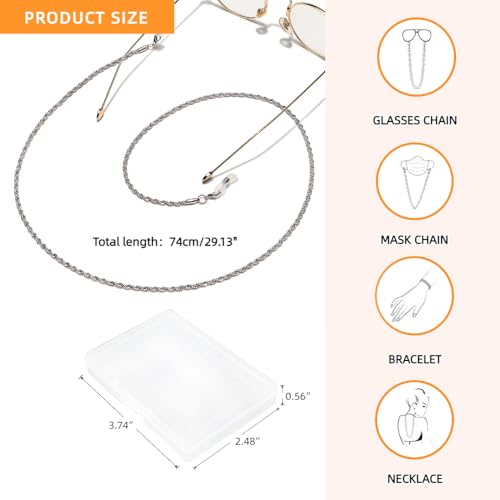 Image of Eyeglass Chain for Women Stylish,Stainless Steel Glasses Strap for Men Women,Eye Glasses Holders Around Neck