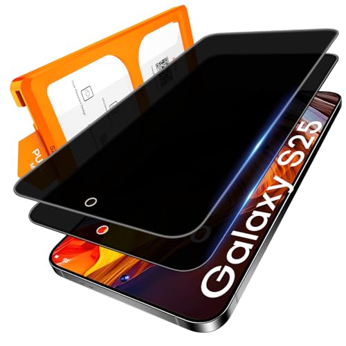 LK für Samsung Galaxy S25 für Schutzfolie Sichtschutz mit 2 Stück Anti-Peeping Schutzfolie [Auto-Installation] Kratzfest für Samsung S25 Schutzfoile 0 Staub & Blasen Anti-Fingerabdruck