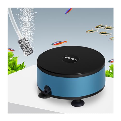 boxtech Aquarium Air Pump for Fish Tank Oxygen Aerator Pump Bubbler Kit with Air Stone, Airline Tubing for 7-30L Mini Aquarium