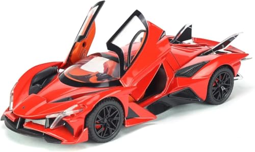 Image of Invite Enterprise Compatible for 1:32 Apollo Evo Toy Car Model, Diecast Collectible Pull Back Model Car with Sound and Light, Toy Gift Vehicles for Adults Kids Boys Girls【Red】