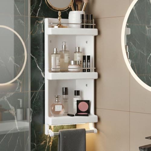 Image of CIPLA PLAST Plastic BRC-817 Prince Corner Cabinet Shelf (White)