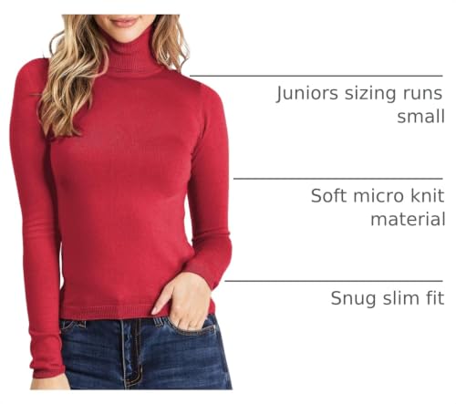 Image of Ambiance Apparel Women's Ribbed Long Sleeve Turtleneck Top