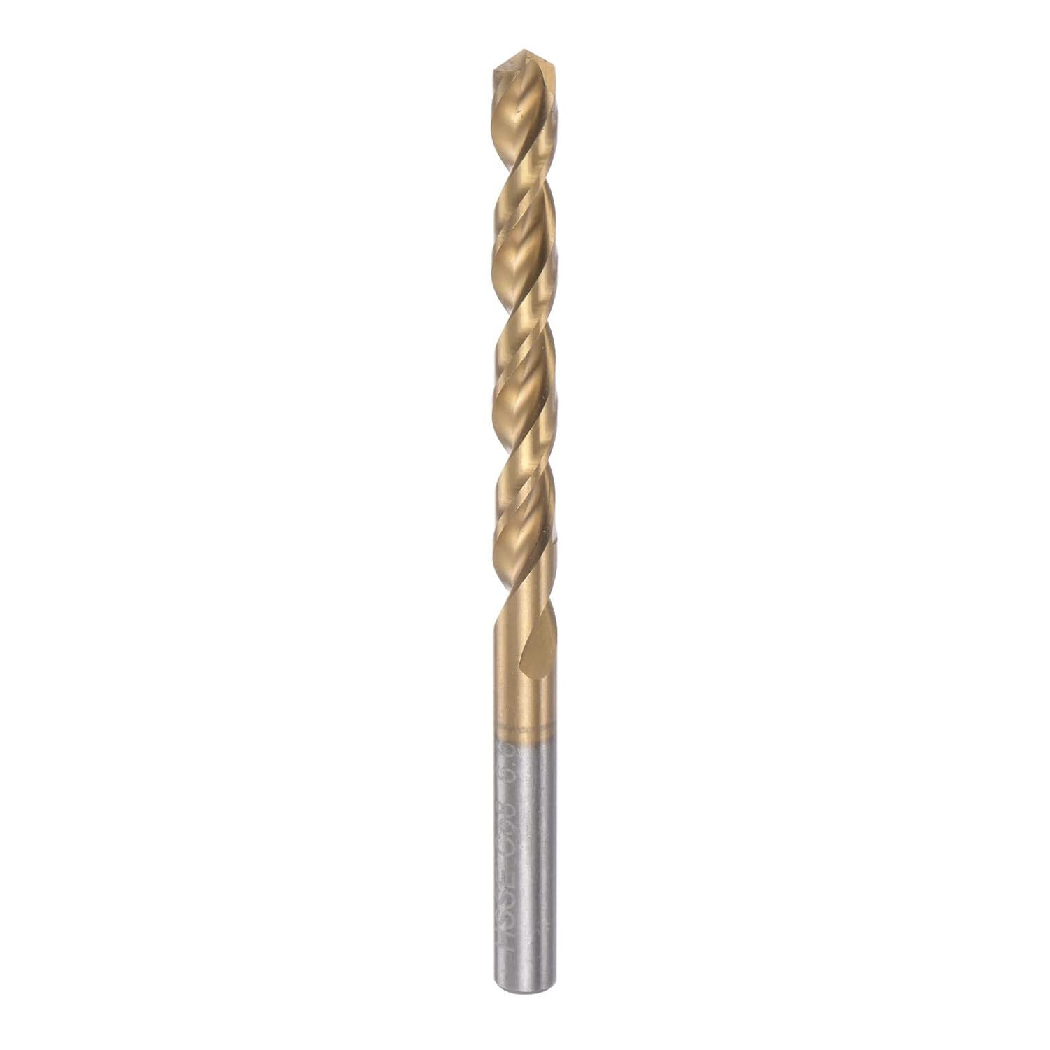 HARFINGTON Twist Drill Bit 6.3mm Titanium Coated (HSS-E) M42 High Speed Steel 8% Cobalt Straight Shank for Stainless Steel Aluminum Alloy Metal