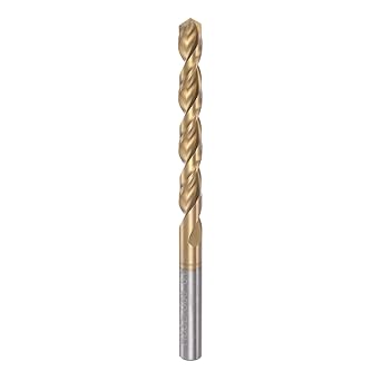 HARFINGTON Twist Drill Bit 6.6mm Titanium Coated (HSS-E) M42 High Speed Steel 8% Cobalt Straight Shank for Stainless Steel Aluminum Alloy Metal