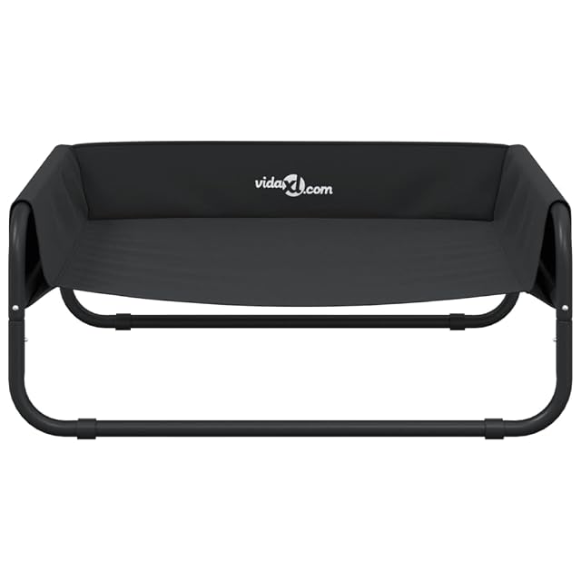 Foto 6 de 8 de vidaXL Cama elevada para Perros Tela Oxford y Acero Gris Antracita