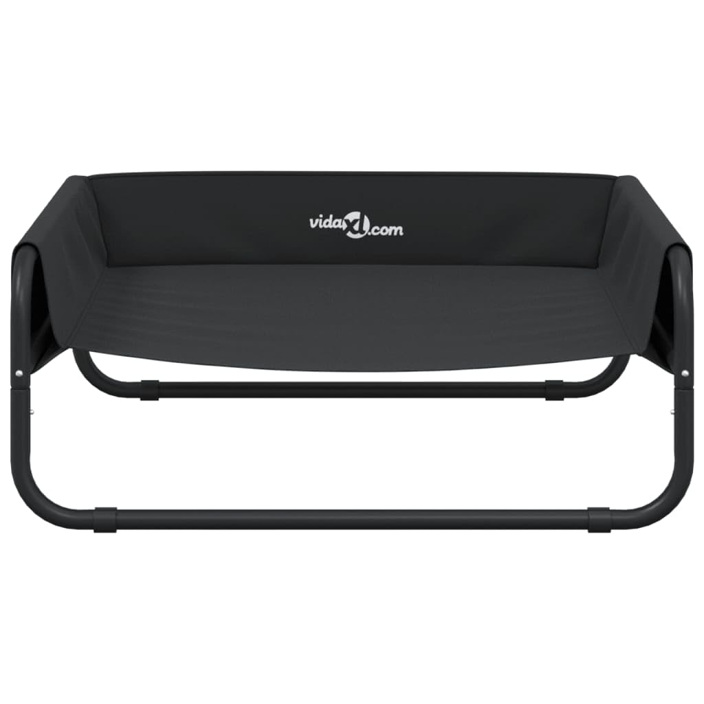 Cama para perros elevada antracita, 70 x 70 x 28,5 cm, tejido Oxford y acero con recubrimiento en polvo, soporta hasta 80 kg, diseño moderno, adecuado para salón, terraza y jardín