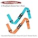 TIXIPEM Backpack Chest Strap [2PCS] - Adjustable Sternum Straps Use for Backpack Replacement & Hiking & Jogging - [Sky Blue & Orange-11 x 6IN] Chest Belt with Quick Release Buckle