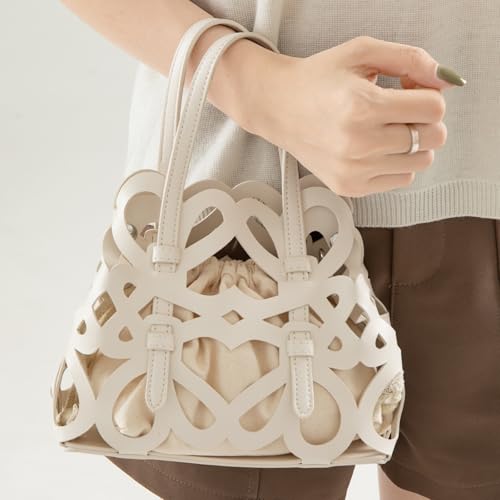 Perforated Handbag Reinforced Inner Security Pocket Different Carrying Option PU Shoulder Bag Roomy Interior Lightweight PU B4