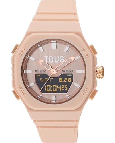 TOUS Reloj analógico/Digital de Acero con Brazalete de Nylon Bet (Rosa) re. 3000135200