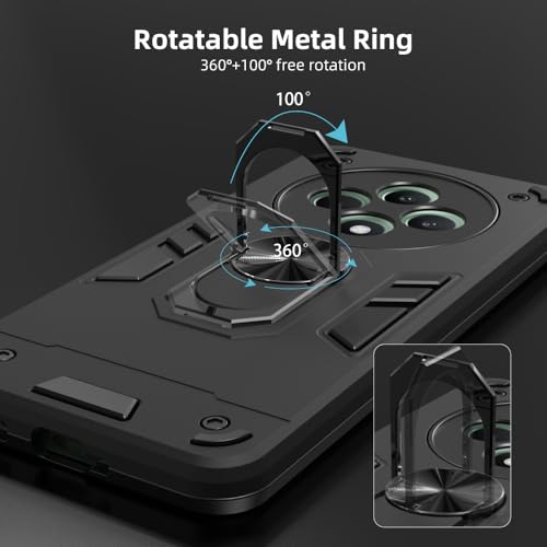 Image of NDCOM for Oppo F27 5G Back Cover | Protective Oppo F27 Back Cover | Shockproof Ring Holder Case