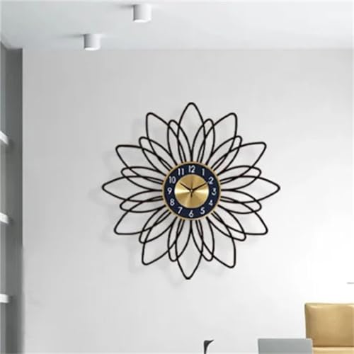 Horloge murale tournesol en métal idée déco maison - 2