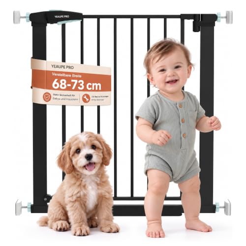 YEAUPE PRO Treppenschutzgitter Ohne Bohren, für Breiten 68-73 cm – Ansicht 1