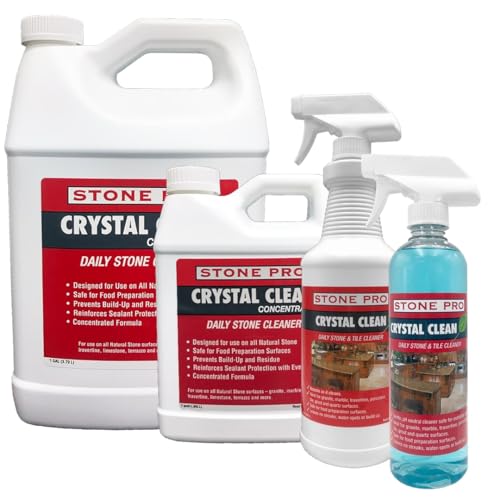 Stone Pro Crystal Clean - Surface Cleaner & Sealer, Ready to Use 32 oz.
