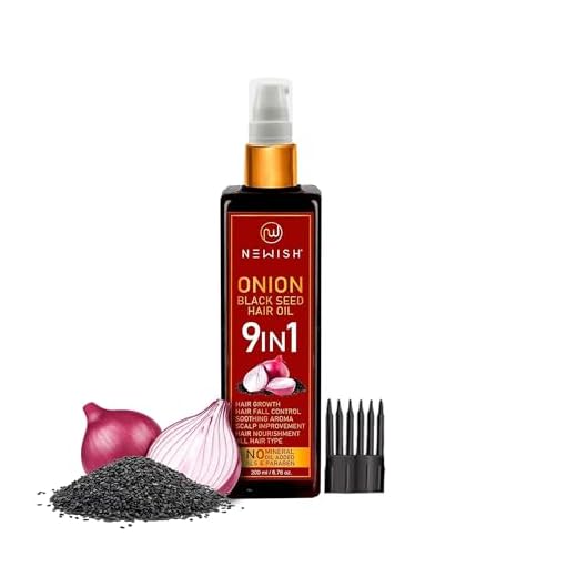 Newish® Onion Black Seed Hair Oil for Hair Growth for Women & Men Dandruff & Hair fall Control 200 ml