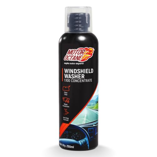 Image of Windshield Washer Fluid Concentrate | 250ml (275g) | Streak-Free Glass Cleaning | Removes Dust, Bugs & Grime | 10ml Dilution per 1L Water | Safe for Wipers & Car Glass | With Measuring Cap