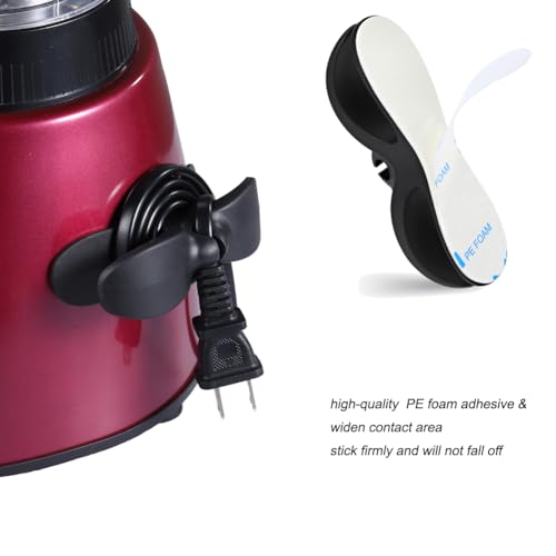 SisBroo Cord Organizer for Appliances, 4pcs Kitchen Appliance Winder Organizers, Holder Wrapper Appliances Stick on Pressure Cooker, Mixer, Blender, Maker, Air Fryer, Coffee