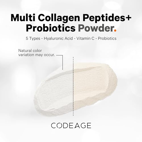 Codeage Multi Collagen Peptides Black Edition—5 Types + Probiotics & Hyaluronic Acid, Unflavored 10.58oz — view 8