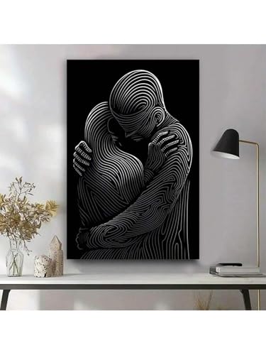 Toile murale abstraite lignes corporelles peinture esthétique 30x40 - 5