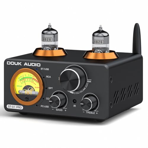 中古美品:真空管プリメインミニアンプ　Nobsound ST-01PRO Amazon | Douk Audio ST-01 PRO Bluetooth5.0 真空管アンプ USB DAC