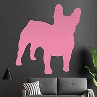 Adesivo Ritratto bulldog francese sopra marrone backgroud