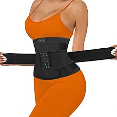 Black - Hooks - 3 Belts - Sweat Waist Trainer