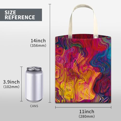 Image of Car Trash Can, Cute Car Trash Bag, Hanging Car Organizer and Storage Bag, Trash Bin for Car Accessories, Vehicle, Travelling, Camping Abstract Rainbow Swirls