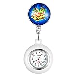 Leicht zu reinigende Silikonabdeckung – Das Weihnachtsglockenmuster ist super niedlich und das Material ist Silikon, leicht zu reinigen. Sie können den Uhrenkopf aus dem Silikonring nehmen, aber er wird nie von alleine herausfallen. Silikon scheuert nicht und hinterlässt keine Flecken durch Reiben in Schrubben. Clip und dehnbare Schnur sind stark!