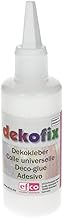 Dekofix Colle universelle transparente pour paillettes, 100 ml, carton, polystyrène, métal, bois, verre, papier