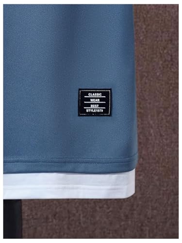 Verdusa Boy's Round Neck T Shirt Short Sleeve Summer 2 in 1 Tee Tops4