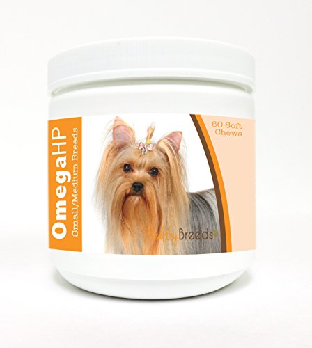 Image of Healthy Breeds Yorkshire Terrier Omega HP Fatty Acid Skin and Coat Support Soft Chews 60 Count