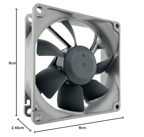 Miniatura 5 de Noctua Nf-R8 Redux-1800 Pwm, Ventilador De Alto Rendimiento, 4 Pines, 1800 Rpm 80mm, Gris