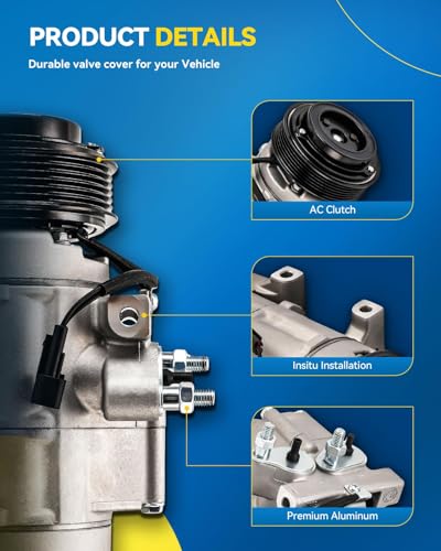 Image of PHILTOP 68192 AC Compressor for Ford f150 2007-2008 5.4L 4.6L,F150 2009,F150 2010 4.6L, F250 Super Duty 2007-2010, Expedition 2007-2014,F350 Super Duty 2007-2010,Navigator 2007-2014,Mark LT 2007-2008,