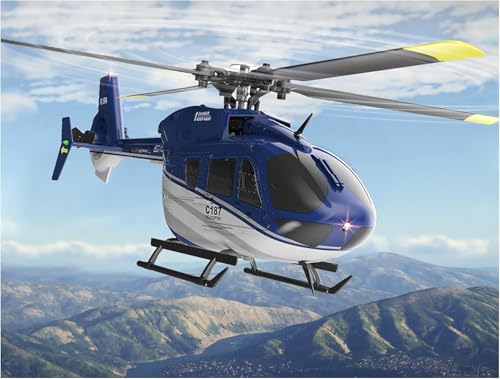 Image of EC135 C187 Remote Controlled Heli Aircraft Plane RC Helicopter add Optical Flow Positioning Single Rotor No Ailerons 6-Axis Gyroscope Altitude Hovering Aerobatics for Adults Beginners
