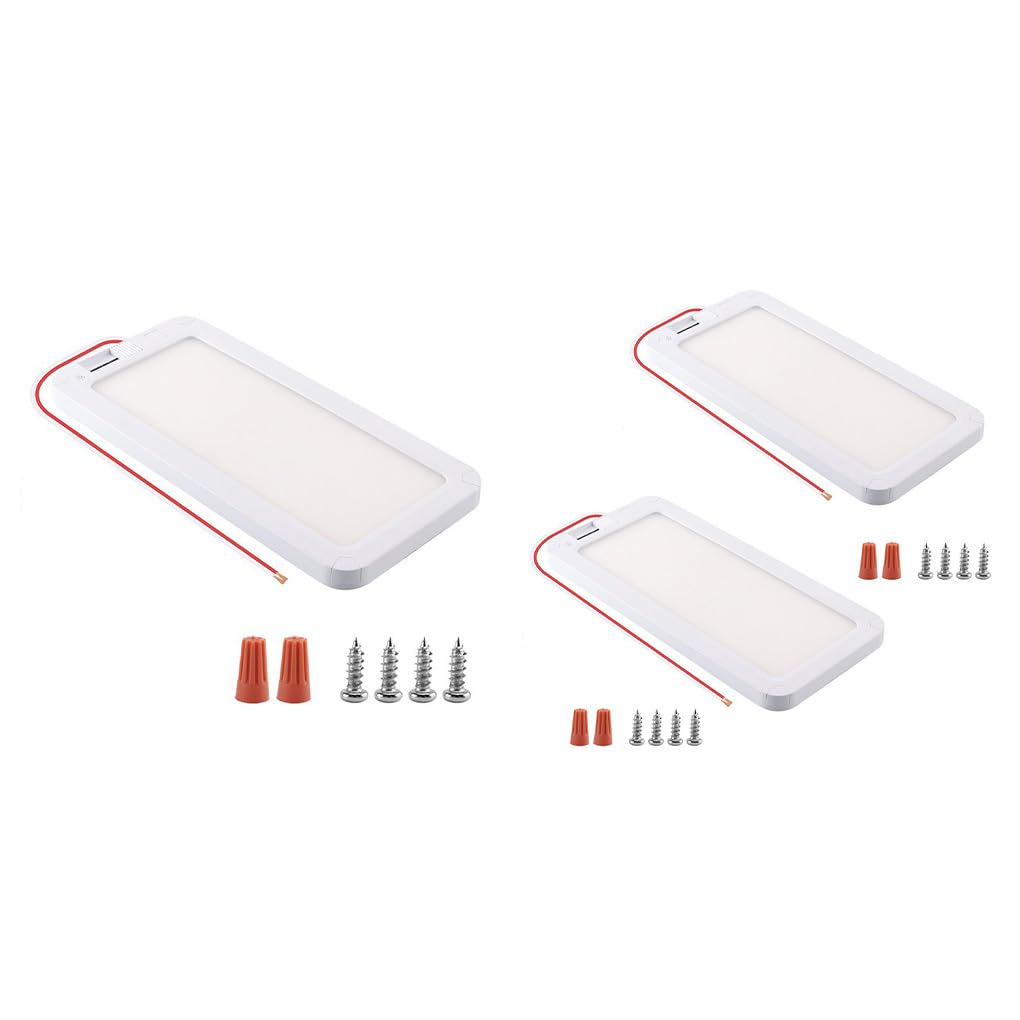 Luci interne per camper a 96 LED, 3 colori, dimmerabili, plafoniera, adatte per camper e roulotte, camion, funzionali, 3 colori, dimmerabili, plafoniera a soffitto, 2 pezzi