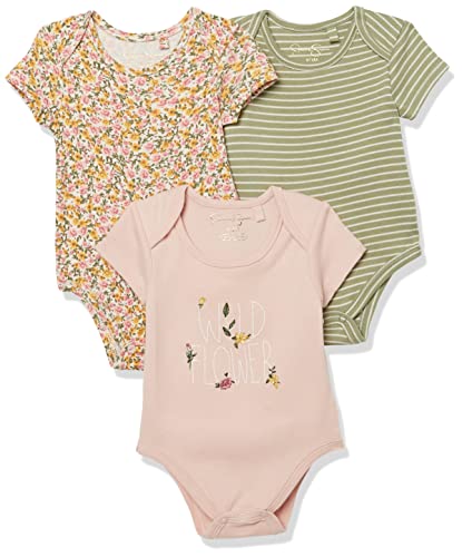 Jessica Simpson Girls' 3-Pack Short Sleeve Bodysuit, Fall Floral, 6-9 Months #TOP17