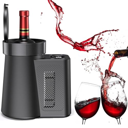 Enfriador de una sola botella sin hielo: bebidas frías al instante y sin goteos en tu mesa de hogar