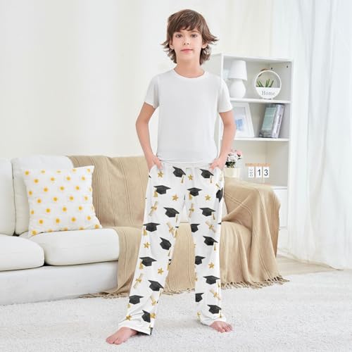 image for Emelivor Graduation Hats Paper Pajama Pants Cozy Pajamas Lounge Long B